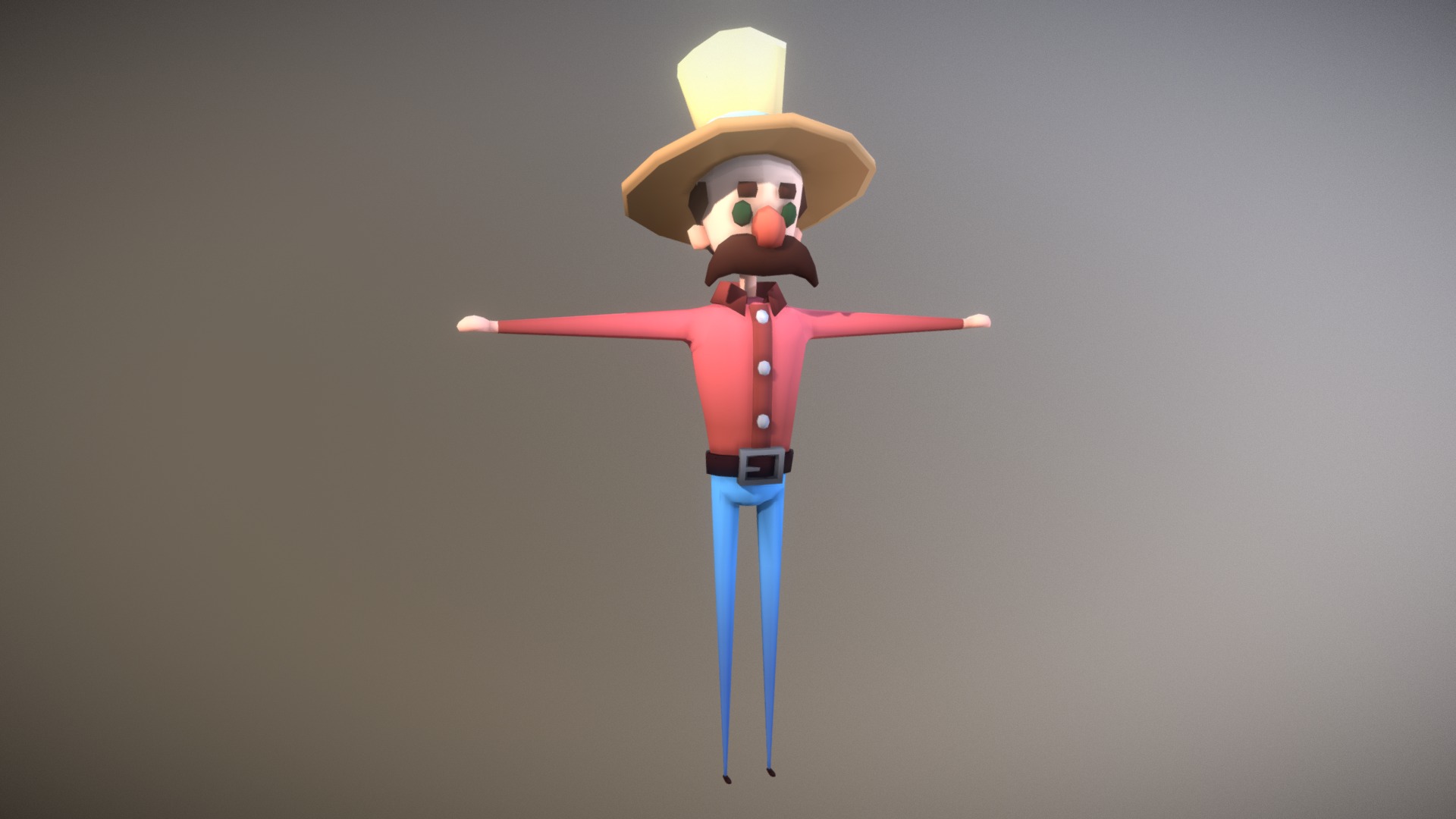 3D model Farmer - This is a 3D model of the Farmer. The 3D model is about a toy figure with a light bulb on top of it.