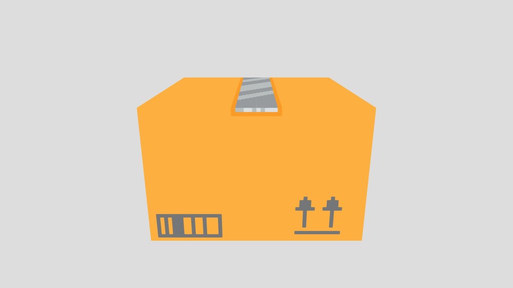 Cardboard Box/Package low poly
