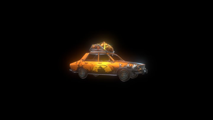PUBG Pumpkin Dacia Model 3D Model