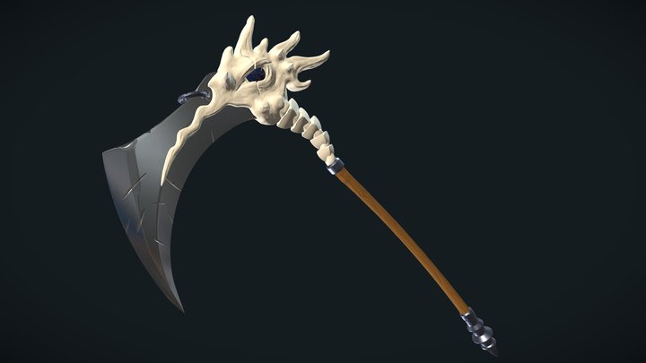 Weapon - Dragon bone Scythe 3D Model
