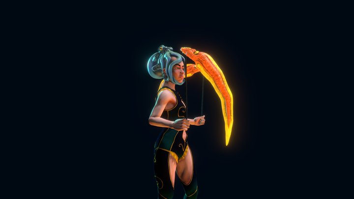 Nak-Ahi - the Fire-fish juggler 3D Model