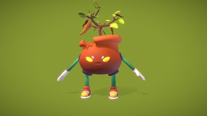 little chilli vase guy 3D Model
