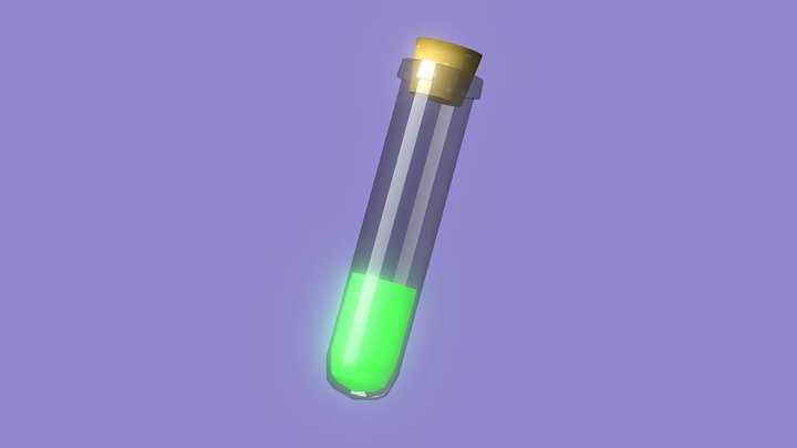 Green Glowing Test Tube