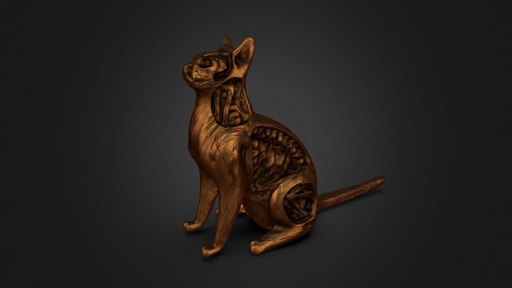 Daily Doodle Cat Sitting – Modelo 3D gratuito STL