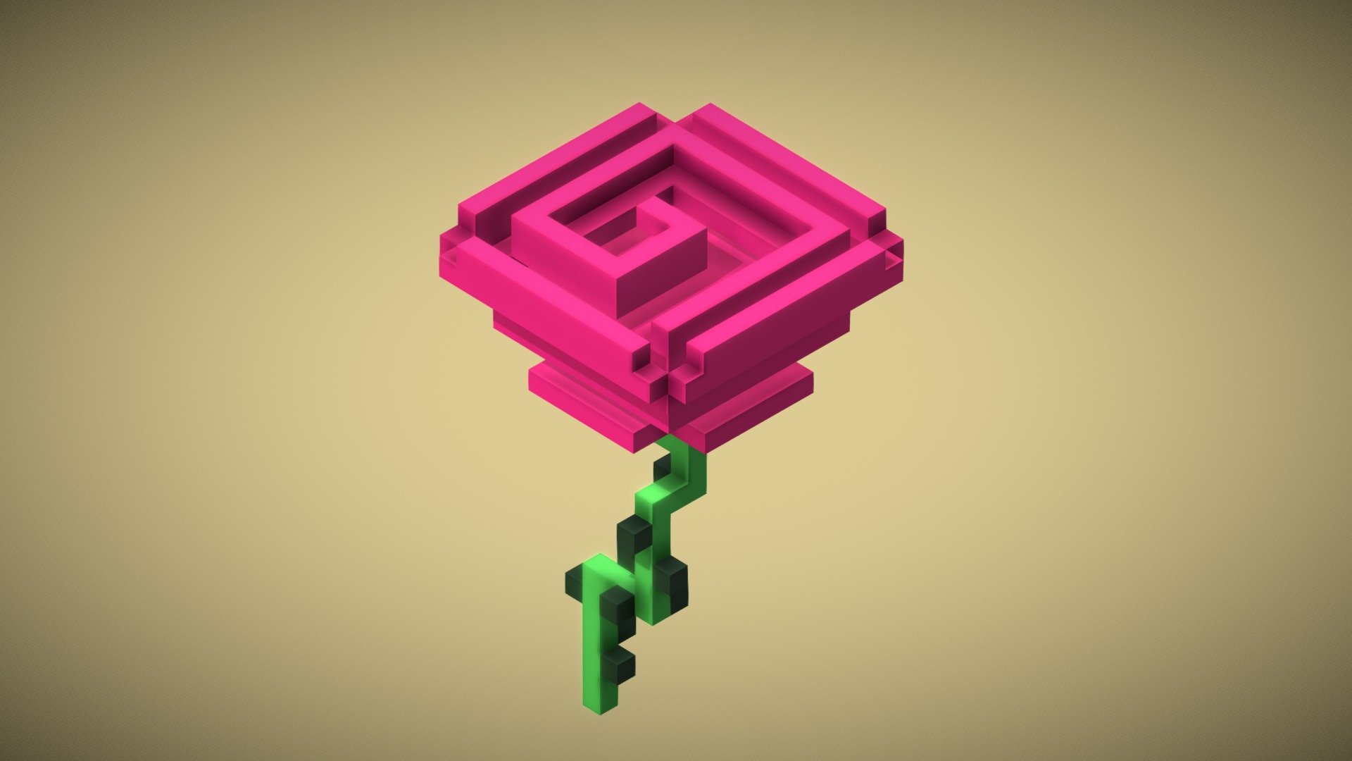 Voxel Rose