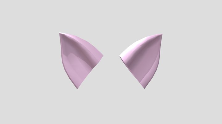 Pink aphmau cat ears 3D Model