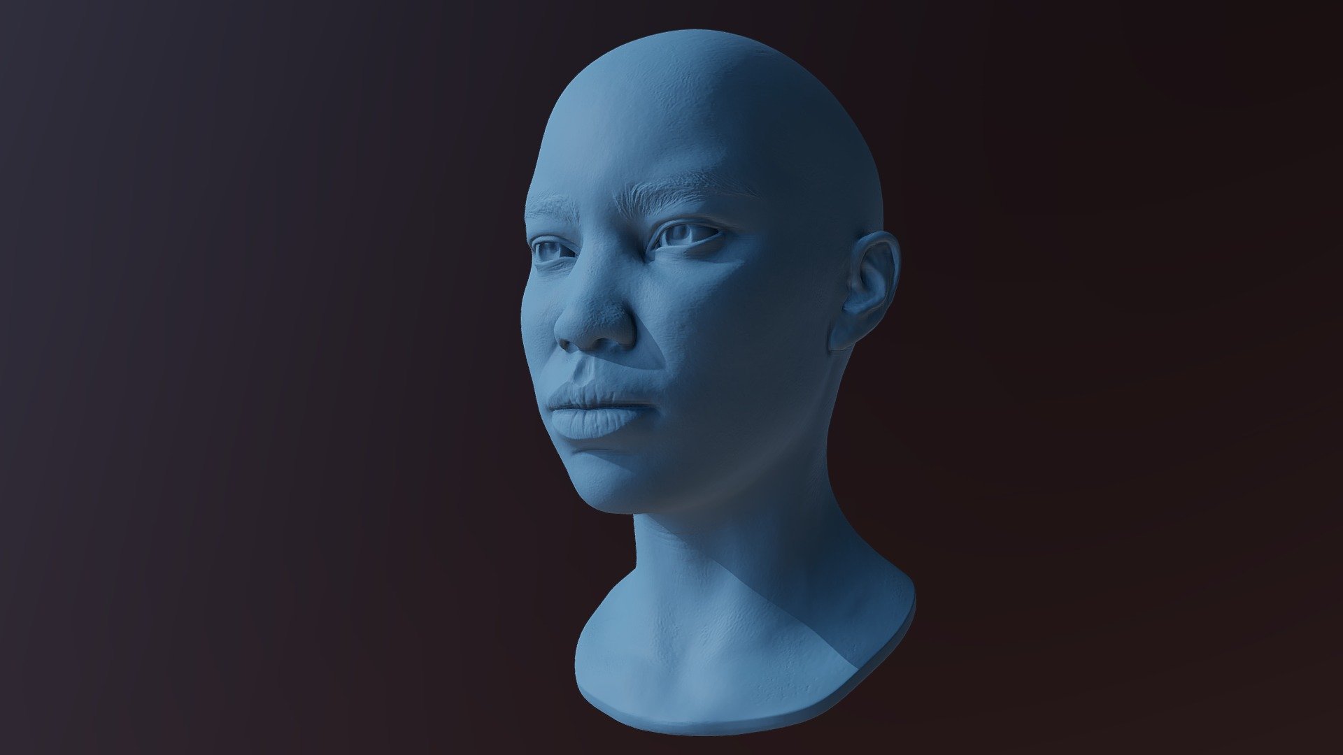 3D Printable Female Head 1