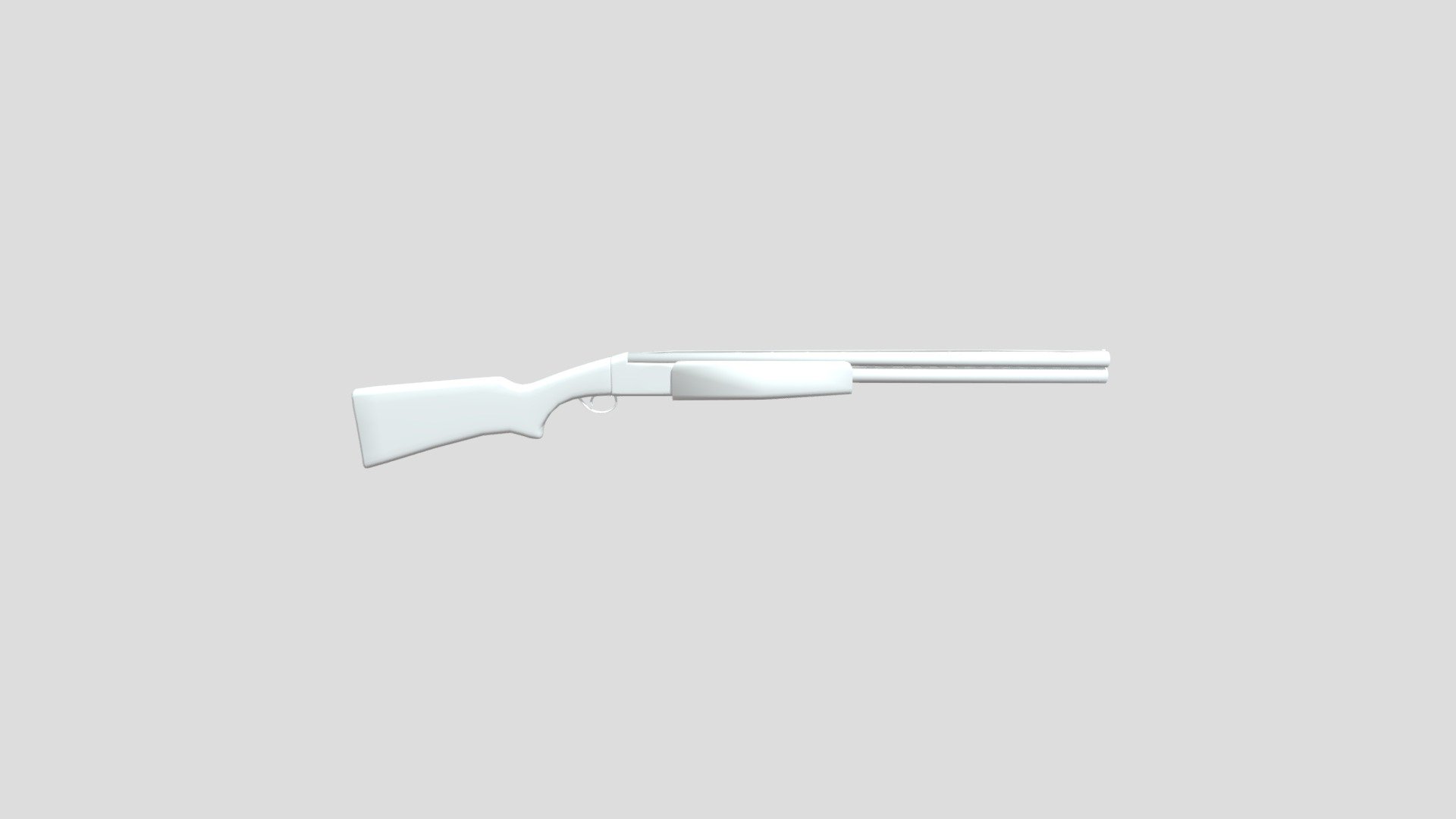 Vertical double barrel shotgun — Sketchfab embed 3D viewer