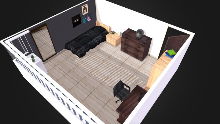 Habitación LowPoly 3D Model