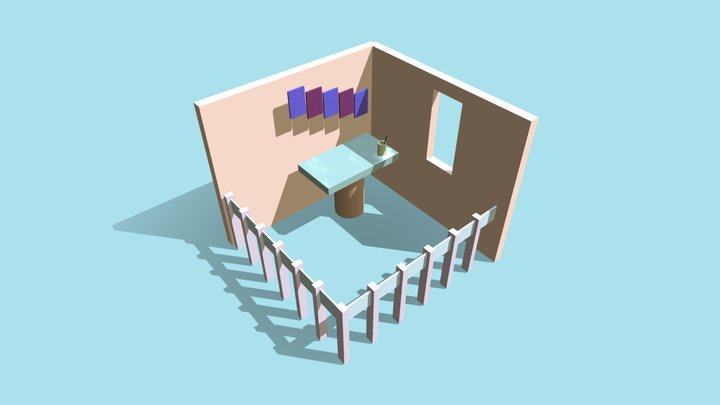 Stanza 1 - corso Mod 3D per il VR 3D Model