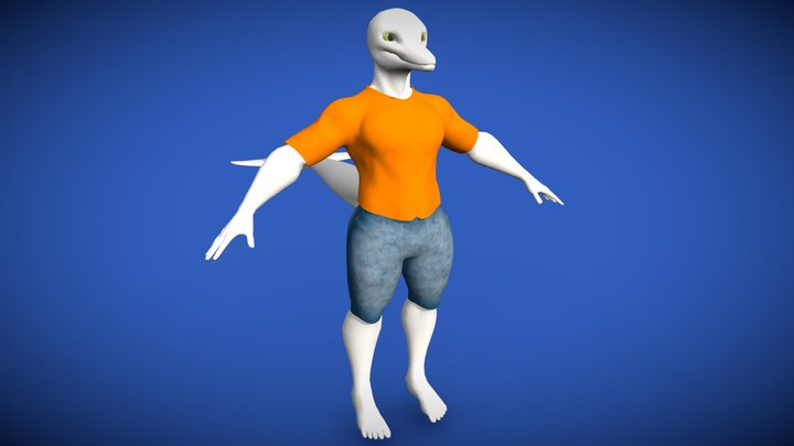 Greg The Dolphin 3D Model