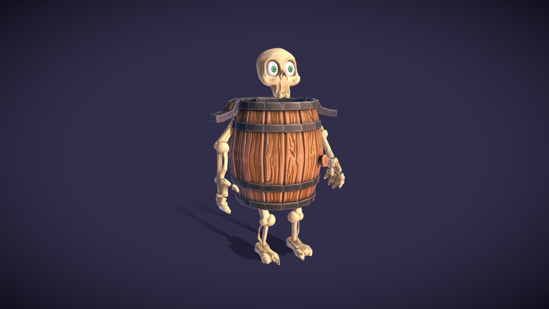 The barrel, Skeleton in a barrel