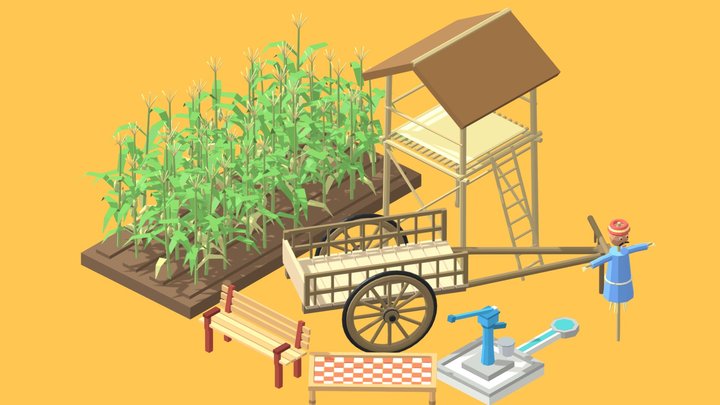 Mini Farming Pack – Free Low Poly Farming Assets