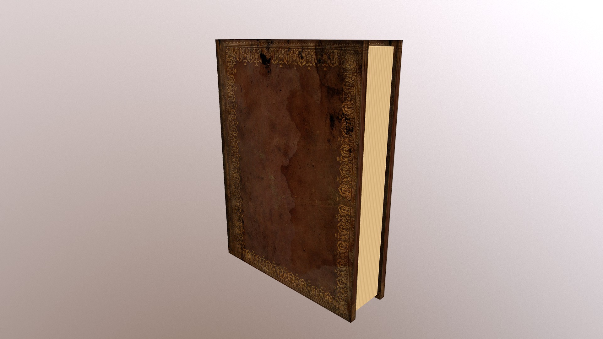 3D model Law Book - This is a 3D model of the Law Book. The 3D model is about a gold framed picture.