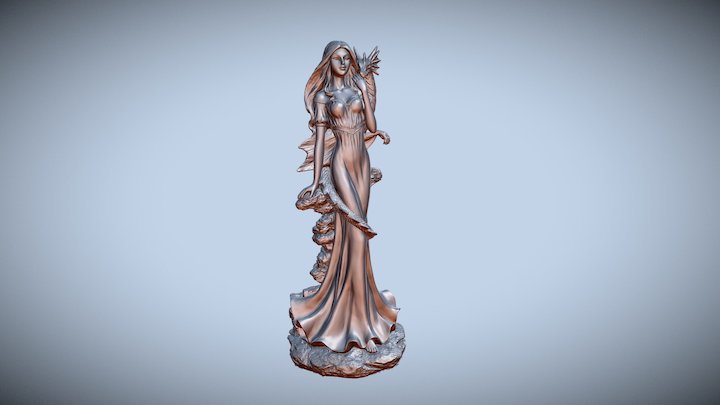 龙女 3D Model