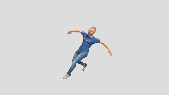 A character and Breakdance 1990 3D Model