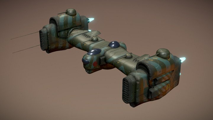 "The Metabarons" inspired space fighter ship 3D Model