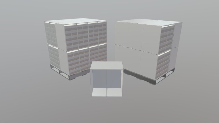 SHOE BOX PALLET 3D Model