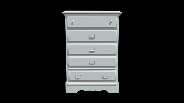 Tall Dresser 3D Model