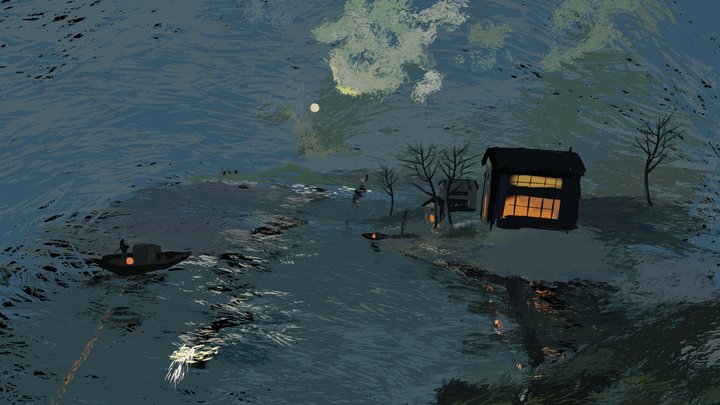 颜文梁油画临摹 3D Model