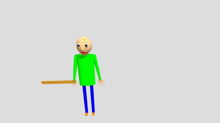 Custom Edited - Baldis Basics Customs - Baldi 3D Model