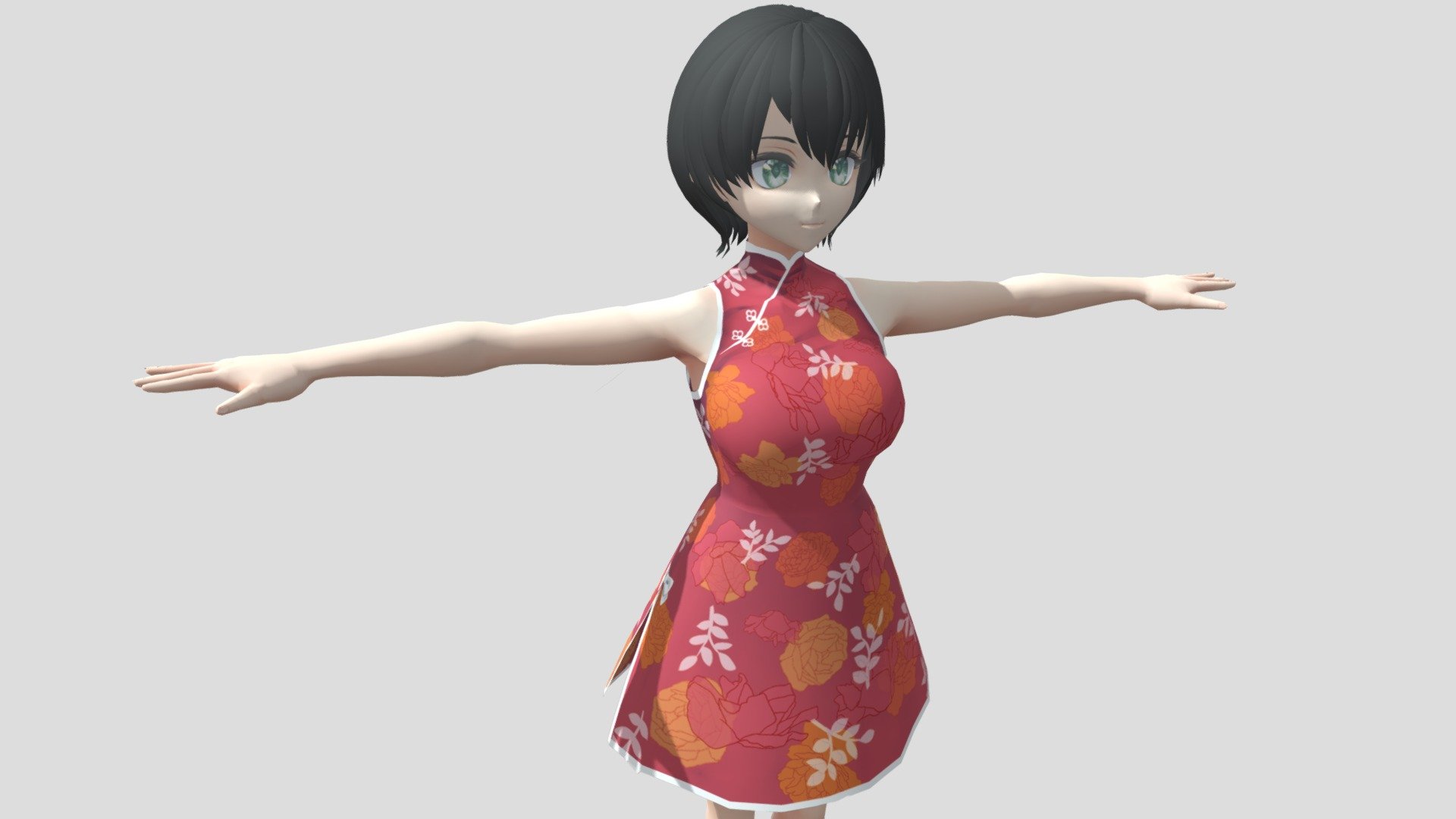 【anime Character】female008 Cheongsamunity 3d Buy Royalty Free 3d Model By 3d動漫風角色屋 3d 0671