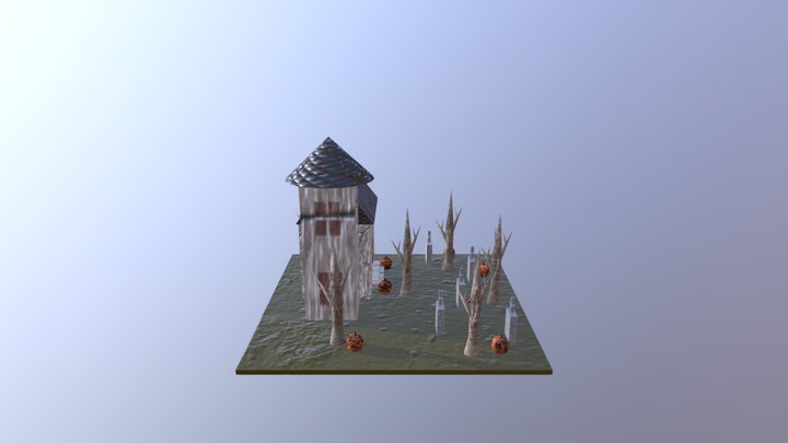 Halloween Game Enviroment blake 3D Model
