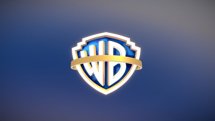 Realistic Warner Bros Pictures logo 3D Model