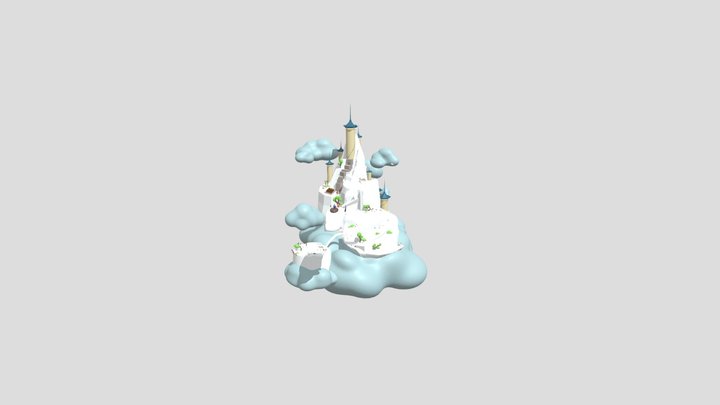 The Southern Air Temple from atla low poly 3D Model