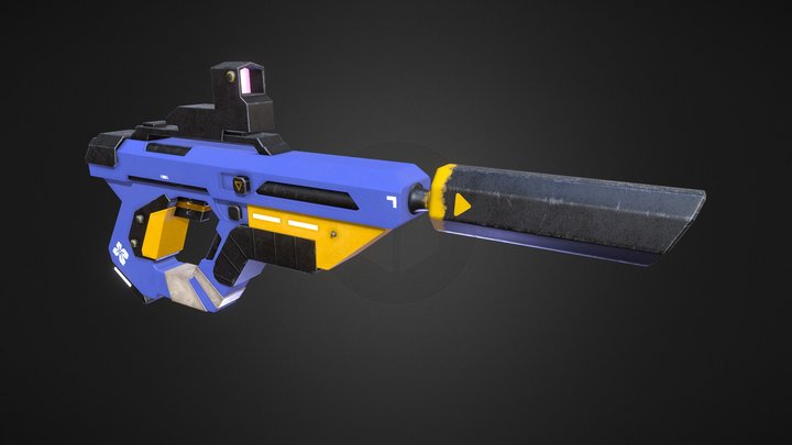 SciFi Hand Gun 3D Model
