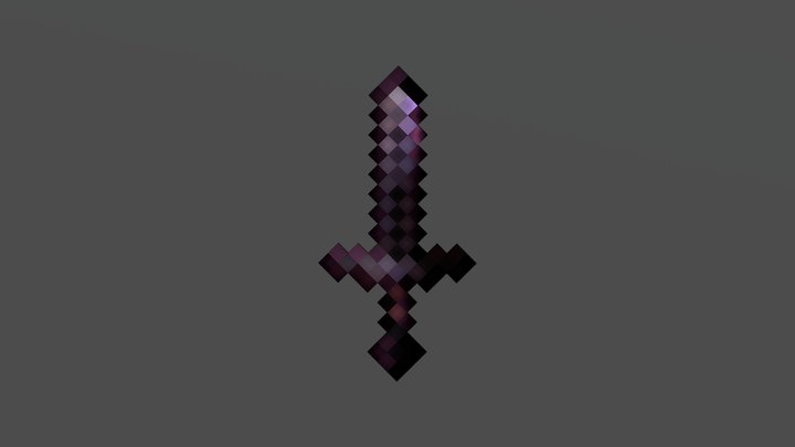 mincraft-nethrite-sword 3D Model