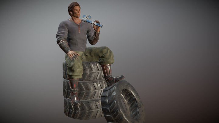 School project HD Character 3D Model
