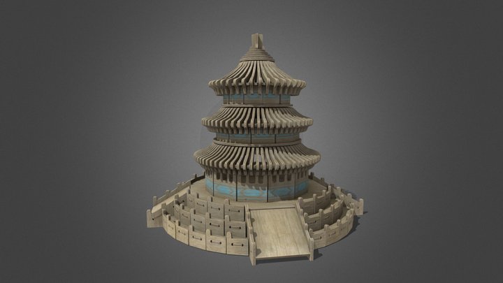 Interior decoration – asian Temple 3D Model