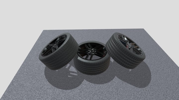 Sport Tire Low and High Poly Version 3D Model