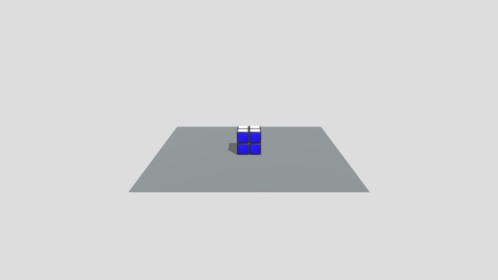 Rubik cube 2x2 Low-poly 3D Model