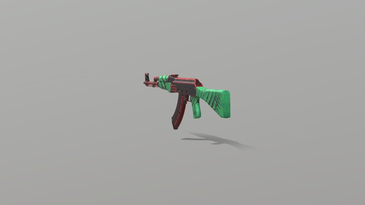 скин для CS GO Адский калаш 3D Model