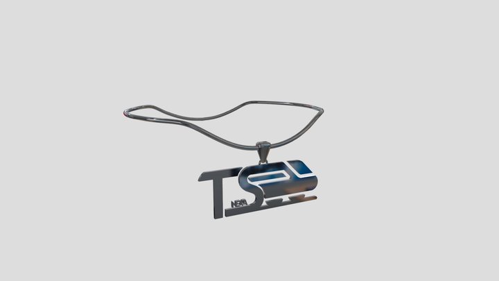 Silver Trainsim Necklace. 3D Model
