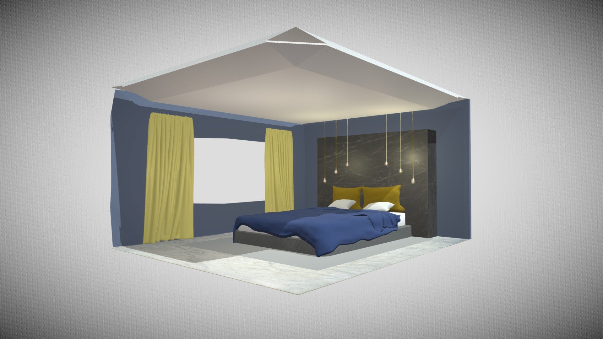 3D bed room - 3D model by kevinw12345 [a51150a] - Sketchfab