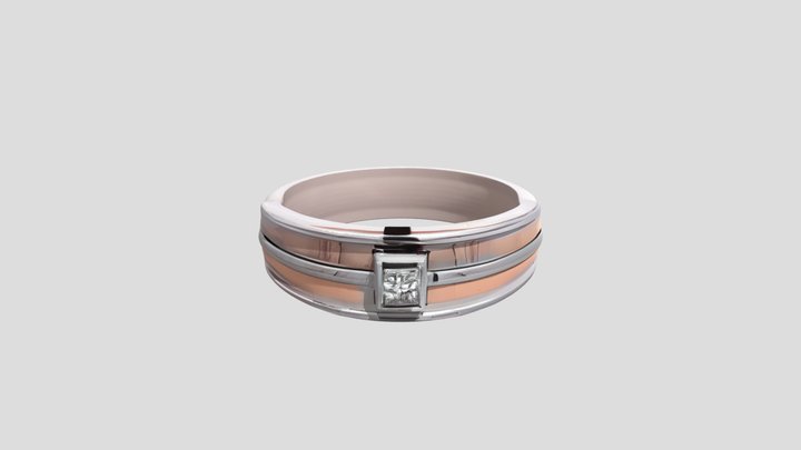 A ring with a diamond 3D Model