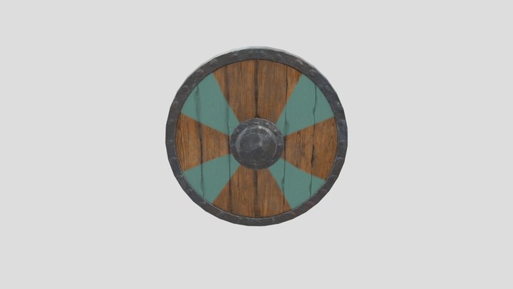 Viking Shield v.3 (Low-Poly) 3D Model