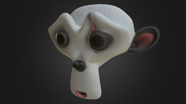 Suzanne W.Scar Practice Texturing 3D Model