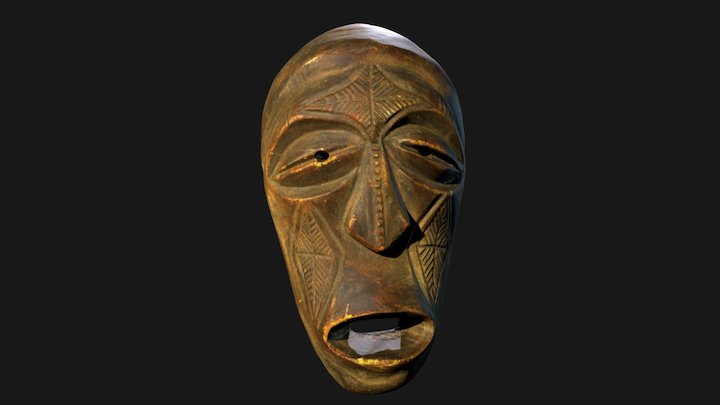 3D Scanned Tribal Mask- New Guinea 3D Model