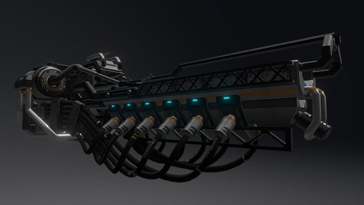 "Gungnir" Railgun 3D Model