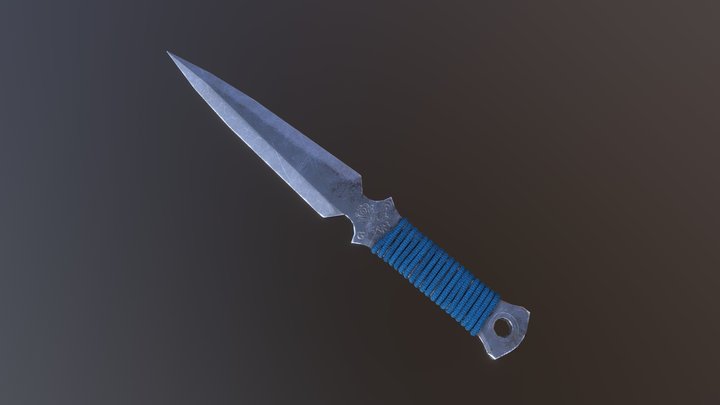 Throwing knife Game Asset 3D Model