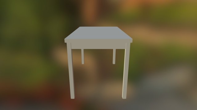 Low Poly Table 3D Model