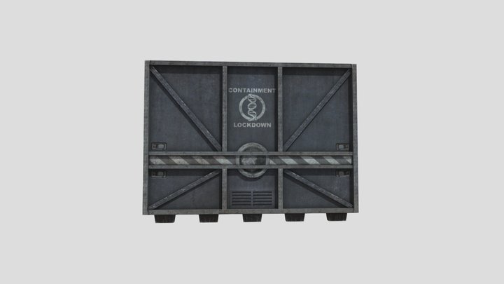 Black mesa door 3D Model