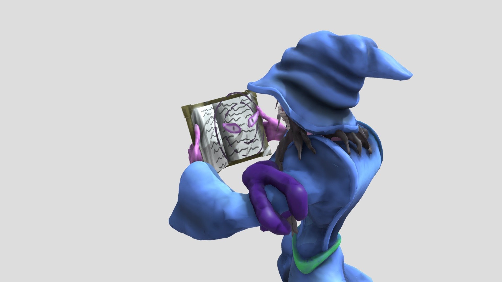 Wizard and his Book.