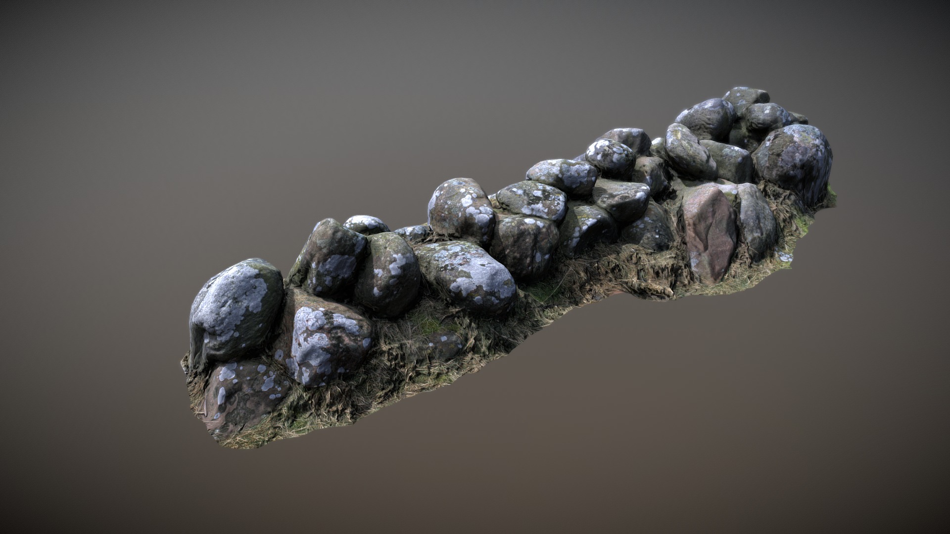 3D model Nature Stone Wall B - This is a 3D model of the Nature Stone Wall B. The 3D model is about a pile of rocks.