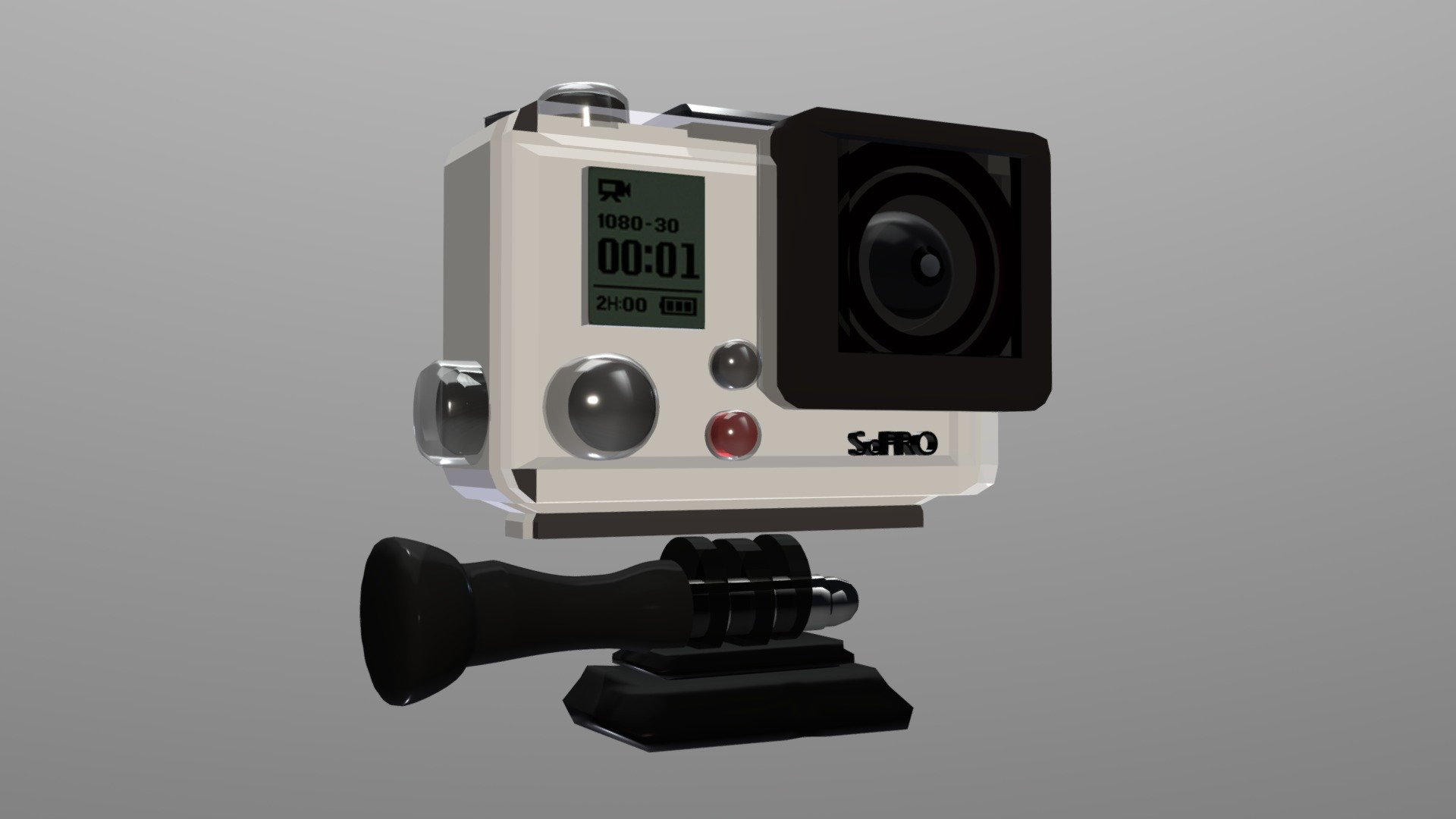 Gopro (Hero3 fake) 3D model by cecile boxberger (cecile.boxberger