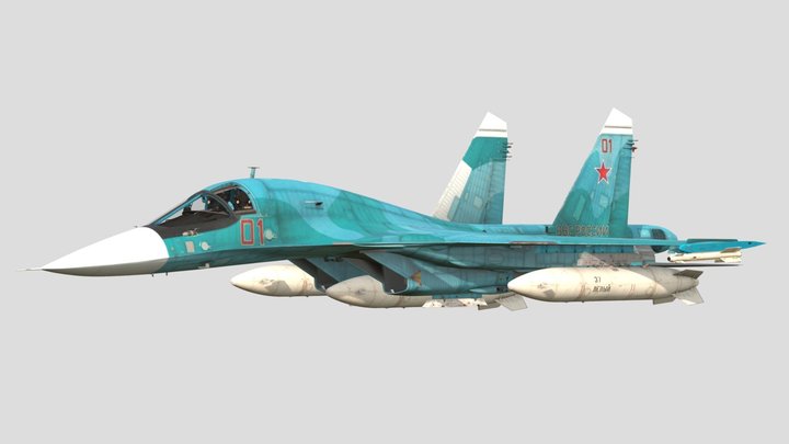 Sukhoi Su-34 – Modèle 3D gratuit STL